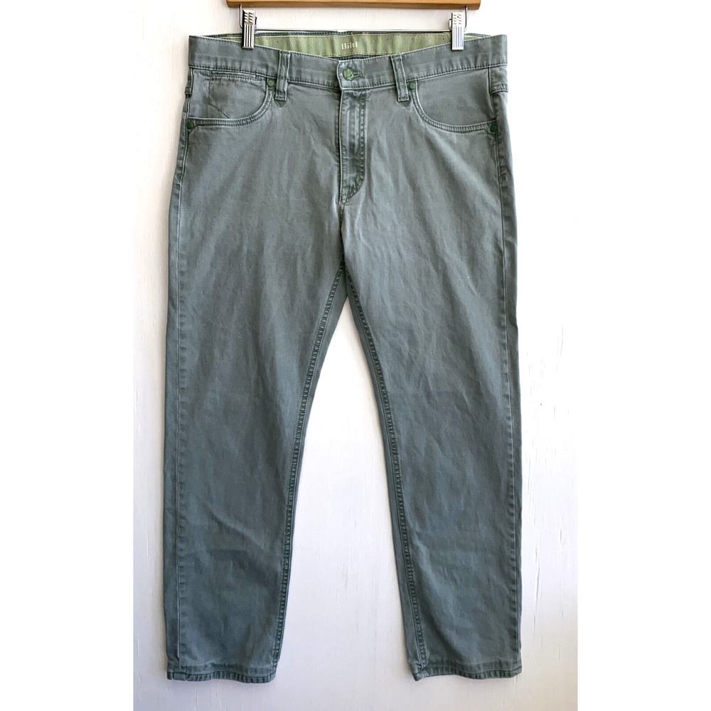 HILTL Franklin Green Straight Leg Denim Jeans Size 52 US 35/29